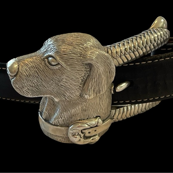 Large Labrador Barry Kieselstein-Cord Belt Sterling Silver Numbered Vintage 1989 - Picture 11 of 15